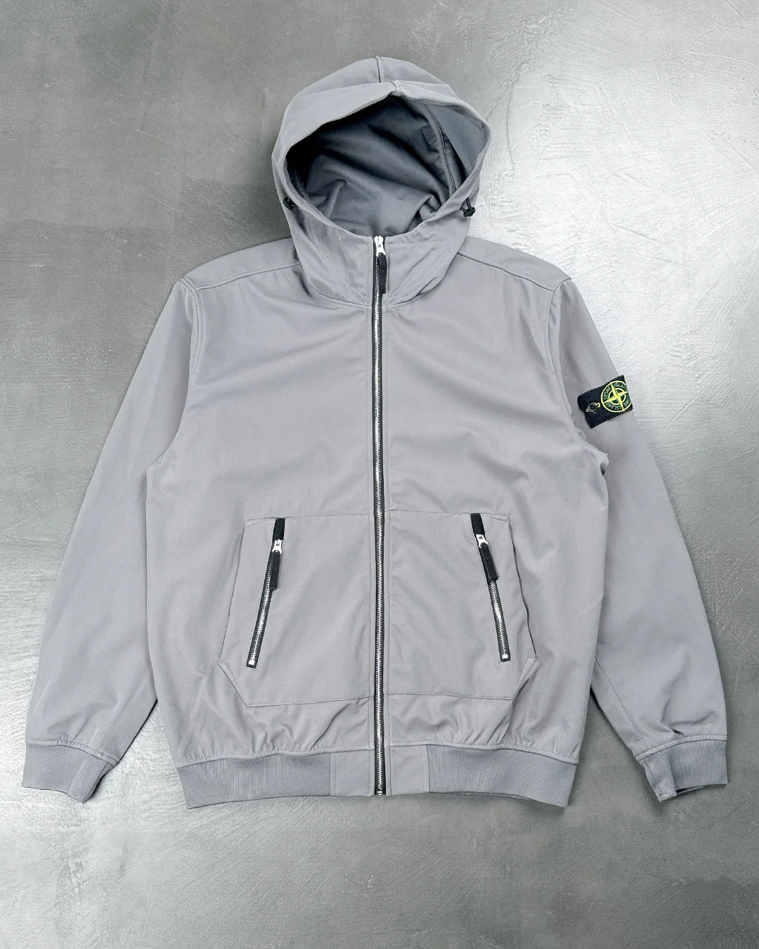 40727 Soft Shell-R Hooded Jacket Grey SI0122-GY