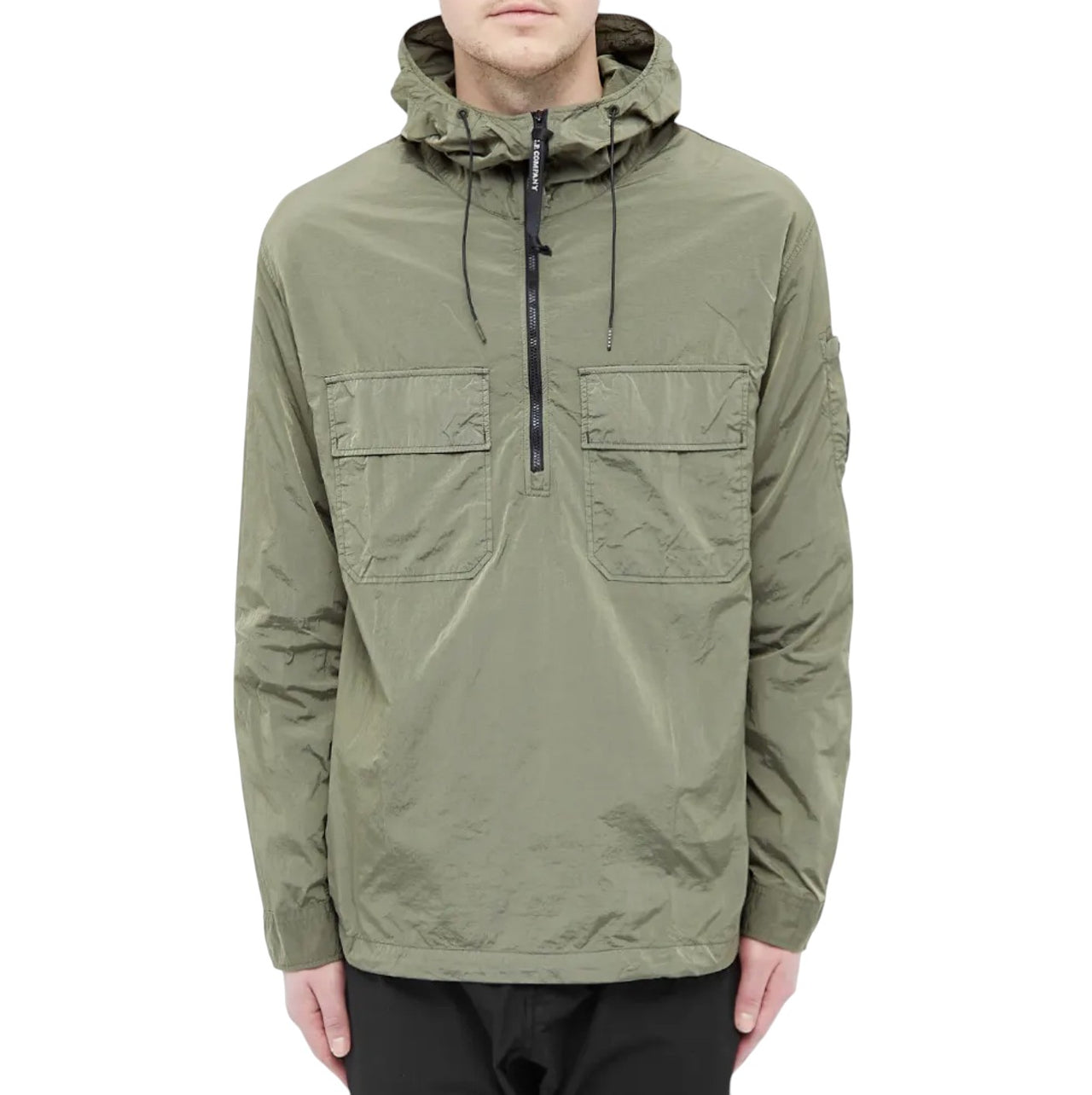 C.P. Company Nylon Arm Lens Hooded Overshirt Burnt Olive
