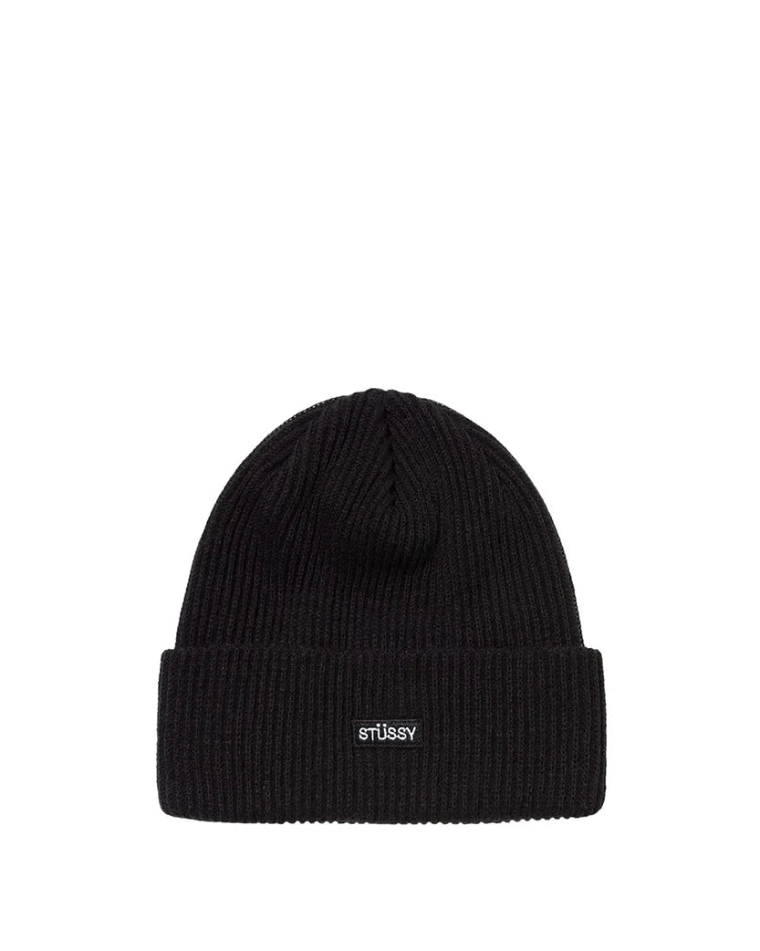 STUSSY Small Patch Watchcap Beanie Black