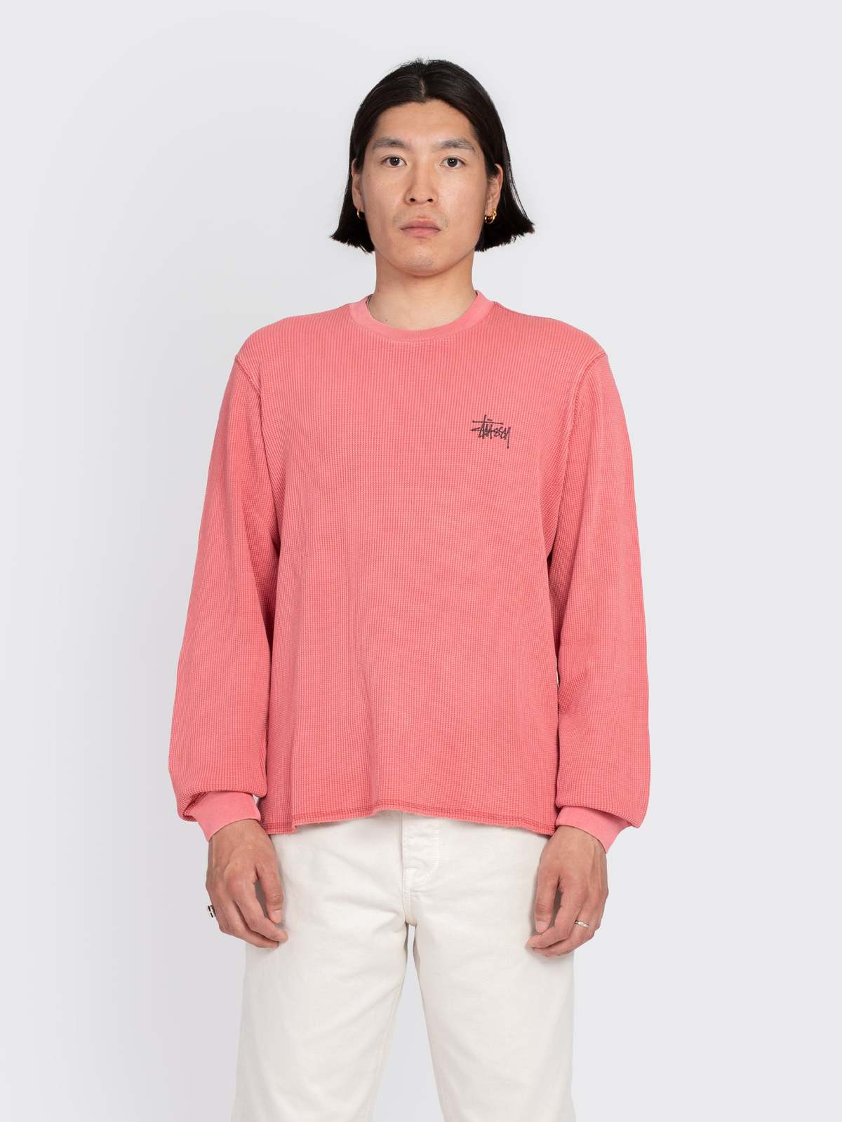 STUSSY Basic Stock Long Sleeve Thermal Pink