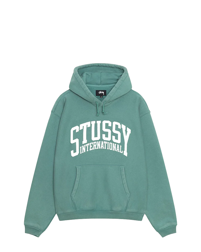 STUSSY Relaxed Hoodie International in Teal