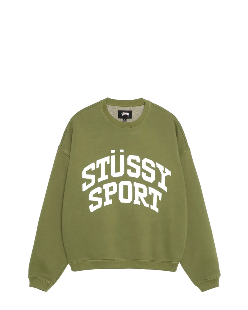 STUSSY Big Crackle Sport Crew Green