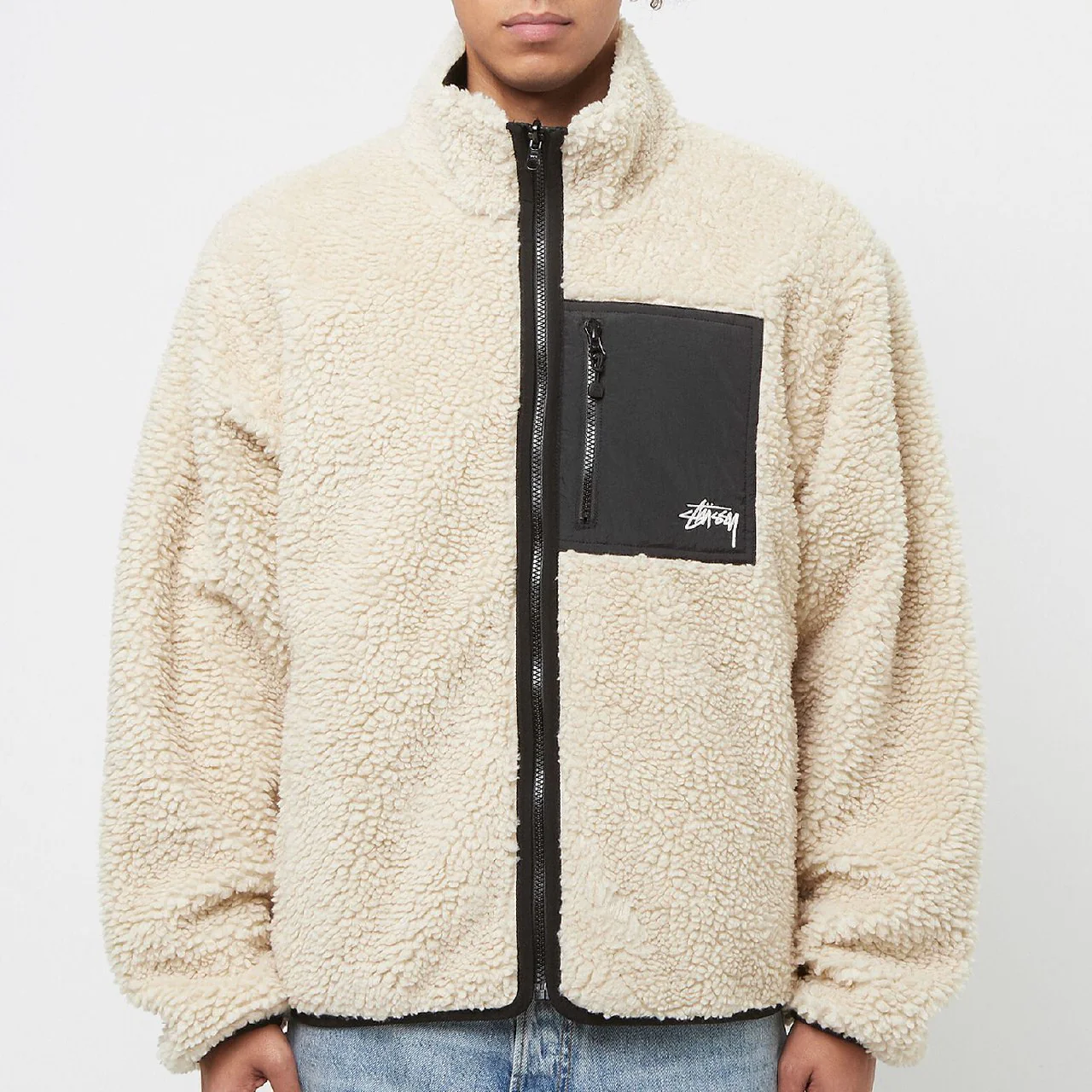 STUSSY Sherpa Reversible Jacket Beige