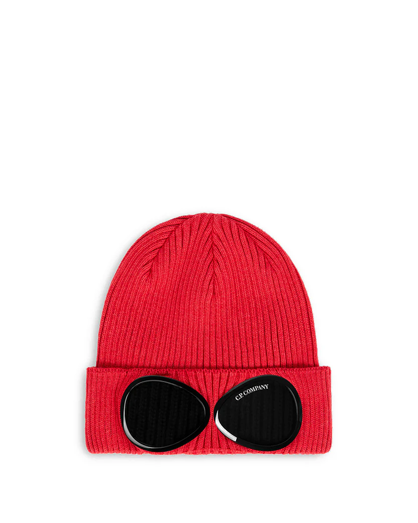 C.P. Company Goggle Beanie Red