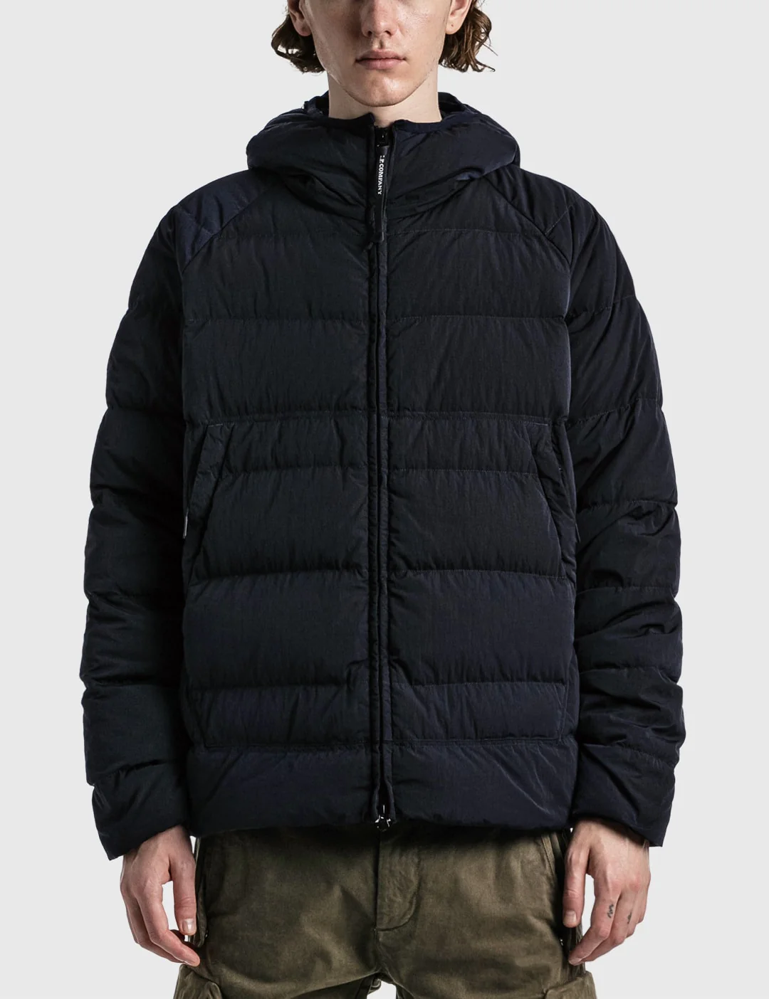 C.P. Company Eco-Chrome R Goggle Down Jacket Navy