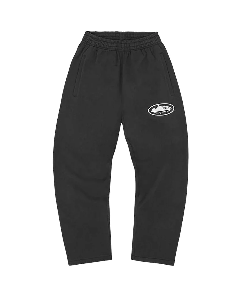 Corteiz RTW Island Puff Print Open Hem Joggers Black