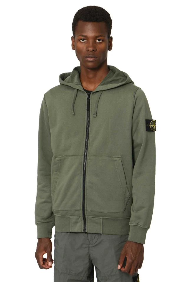 64251 Classic Zip Hooded Sweatshirt Musk Green SI0142-MUGN