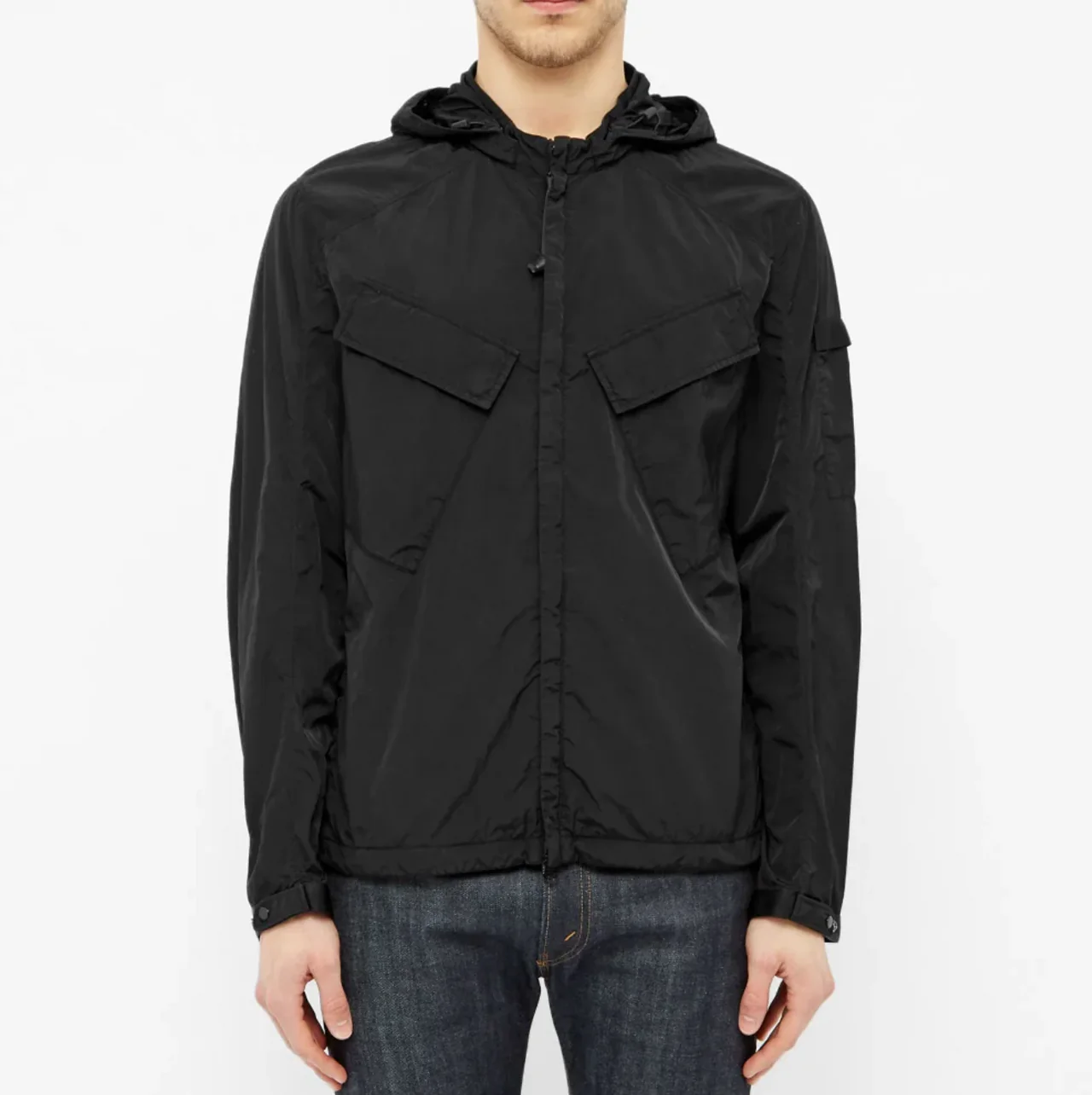 C.P. Company Hooded Google Zip Overshirt Black