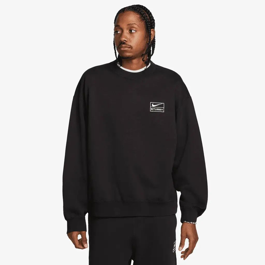 NIKE X STUSSY Wash Crew Sweat Black