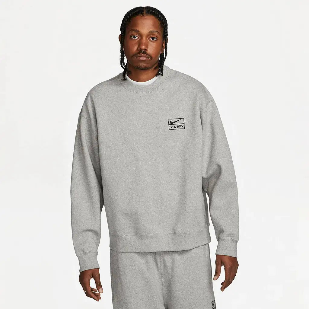 NIKE X STUSSY Wash Crew Sweat Grey