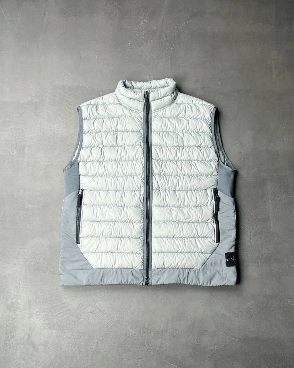 G0124 Garment Dyed Micro Yarn Down Gilet Light Grey SI0151-LGY