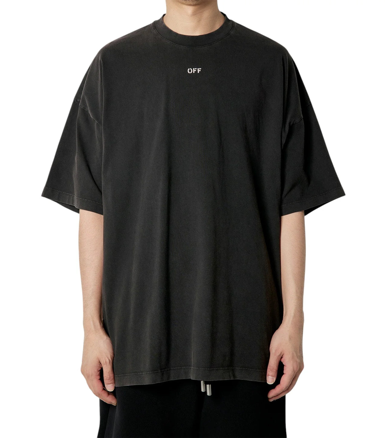 Off-White Stamp Mary Print T-Shirt Washed Black